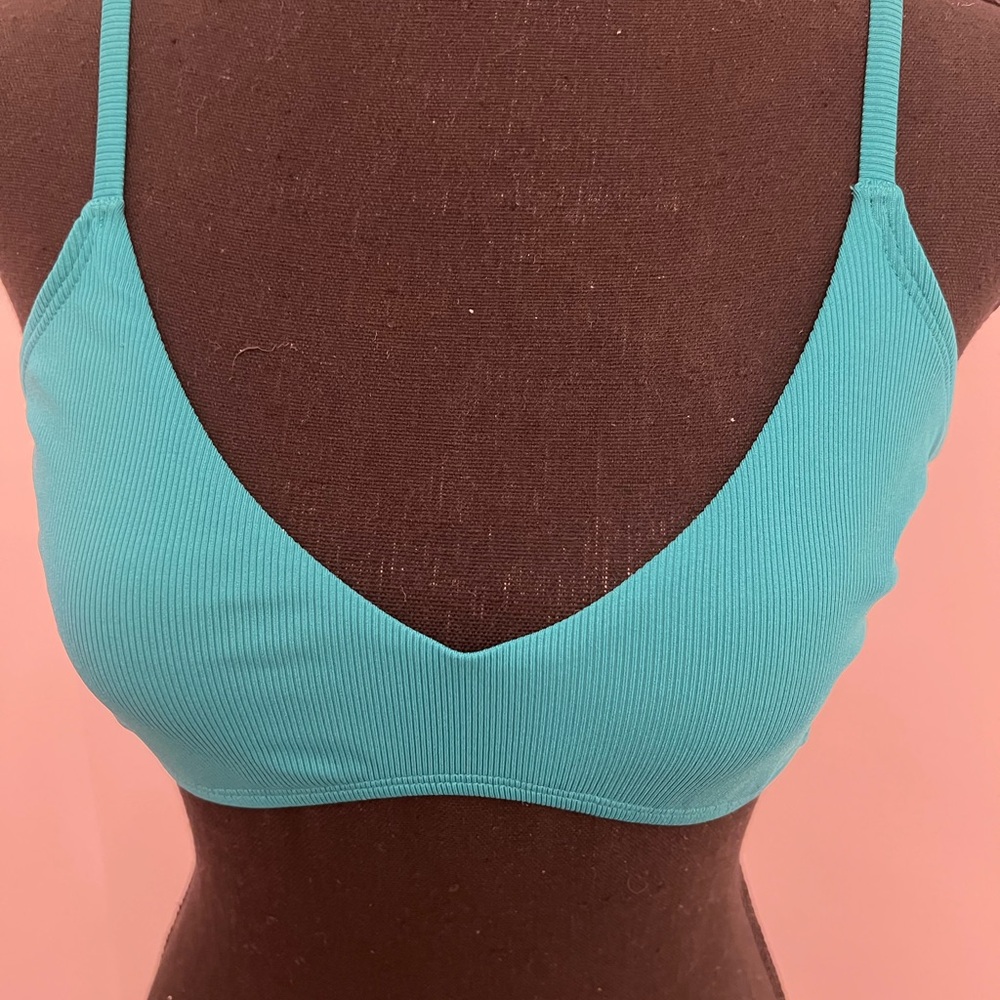 Wild Fable Aqua Ribbed Bralette
